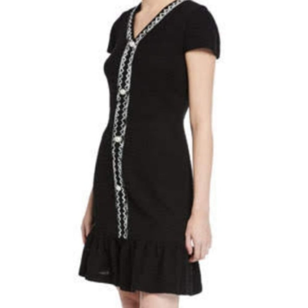 Karl Lagerfeld Black Tweed Sheath Dress - Size US 4